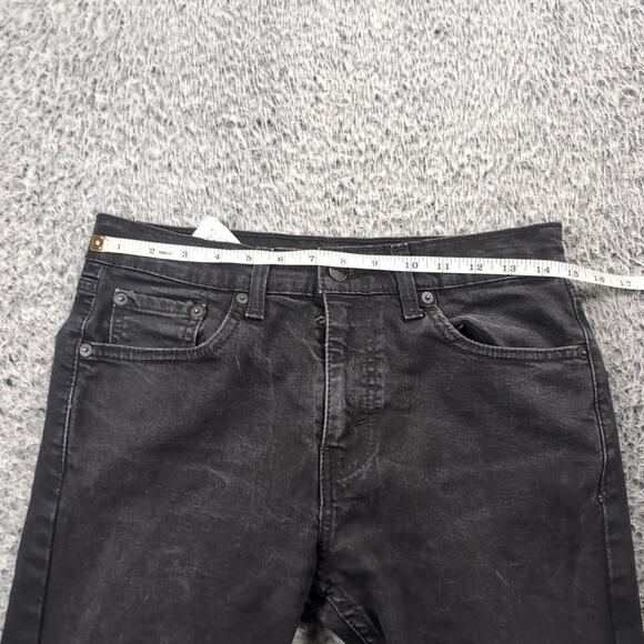 Levis 512 Jeans Men 30x29 Black Slim Tapered Stretch Denim Casual Chore Work - Picture 5 of 9